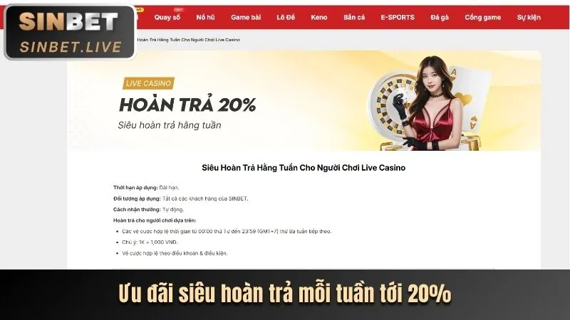 Chương trình hoàn trả hàng ngày Lucki8 Win